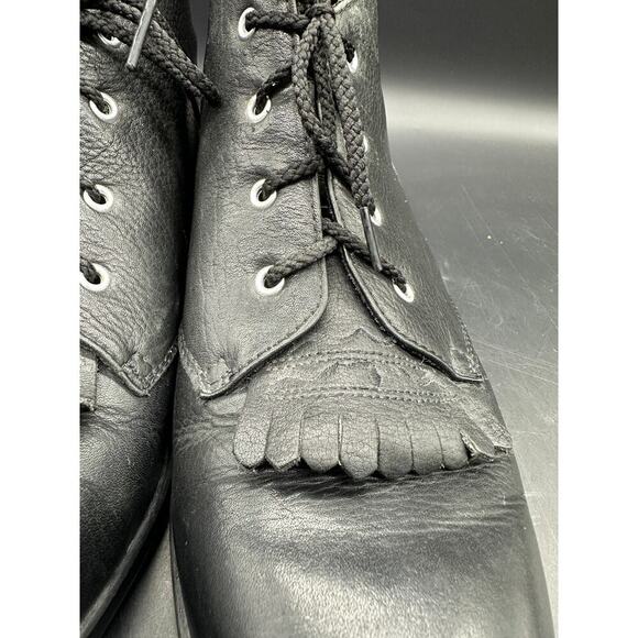 Ariat Angle Booties Women 8.5M ATS Lacer Kiltie Rockabilly Rodeo ATS Western - Picture 3 of 13